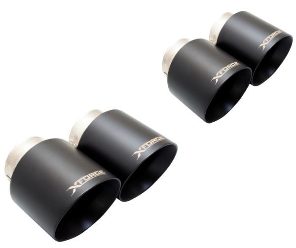 XFORCE VAREX - DOPPI TERMINALI NERI QUADRUPLI DA 4" (solo per sistema Xforce, non compatibile con OEM)