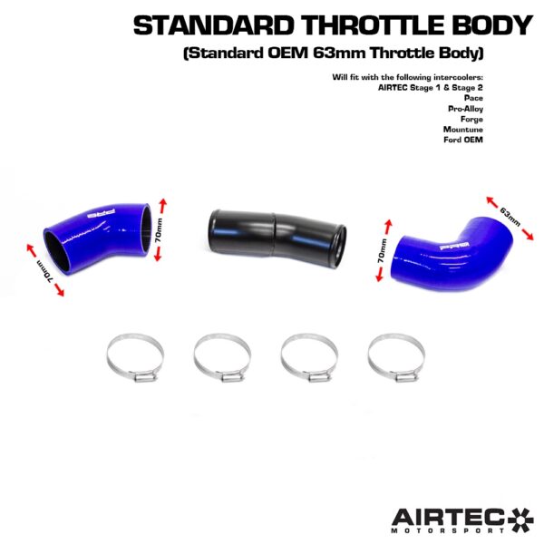 AIRTEC MOTORSPORT - TUBO LATO FREDDO 70 MM FORD FOCUS RS MK2 - immagine 3