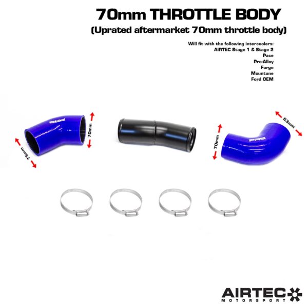 AIRTEC MOTORSPORT - TUBO LATO FREDDO 70 MM FORD FOCUS RS MK2 - immagine 2