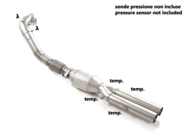 RAGAZZON - DOWNPIPE KAT + ELIMINAZIONE FAP - AUDI TTRS 8S – COUPE' 2.5TFSI QUATTRO (294kW) 2019>