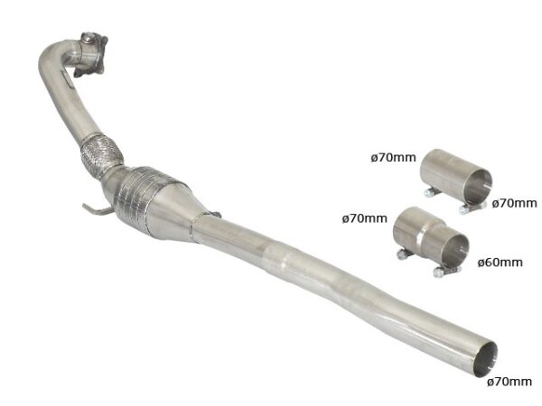 RAGAZZON - DOWNPIPE KAT - VOLKSWAGEN GOLF Mk6 – R 2.0TSI (199kW) ø70mm 2010>
