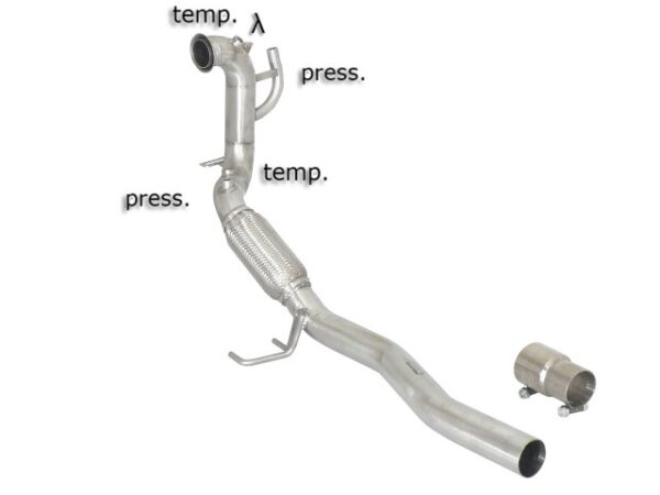 RAGAZZON - DOWNPIPE SKAT + ELIMINAZIONE FAP - AUDI A3 8P - 1.9TDi DPF (77kW) - 2.0TDi DPF (103kW) 06/2005
