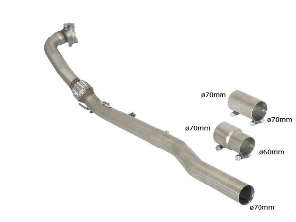 RAGAZZON - DOWNPIPE SKAT - VOLKSWAGEN GOLF Mk6 – R 2.0TSI (199kW) ø70mm 2010>