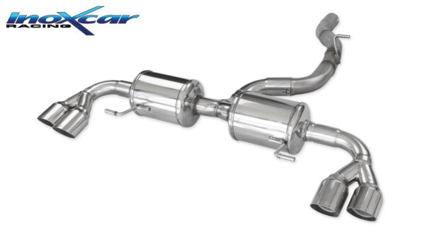 INOX CAR - POSTERIORE CON USCITA 2 X DIAM.80 RACING DX+SX AUDI A1 / S1 8X 2.0 TFSI (231cv) QUATTRO SPORTBACK 2014