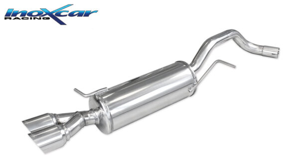 INOX CAR - POSTERIORE SILENZIATO CON USCITA 2 X DIAM.80 RACING AUDI A1 / S1 8X 1.4 TFSI (150CV) 2011