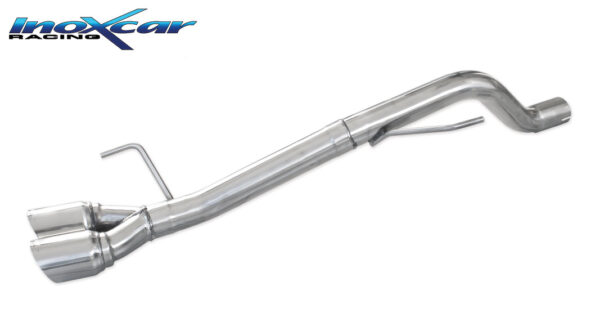 INOX CAR - POSTERIORE SENZA SILENZIATORE CON USCITA 2X DIAM.80 RACING ABARTH GRANDE PUNTO 1.4 T-JET (155CV) 2007 - MAGGIORATO