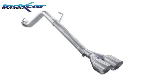 INOX CAR - POSTERIORE SENZA SILENZIATORE CON USCITA 2 X DIAM. 80 RACING ABARTH GRANDE PUNTO 1.4 T-JET (155CV) 2007