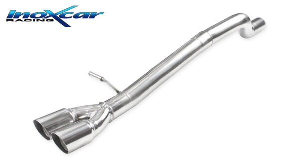 INOX CAR - POSTERIORE SENZA SILENZIATORE CON USCITA 2 X DIAM. 70 RACING AUDI A1 GB 40TFSI 2.0T (200CV) SPORTBACK 2018