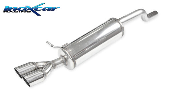 INOX CAR - POSTERIORE SILENZIATO CON USCITA 2 X DIAM. 70 RACING AUDI A1 GB 30TFSI 1.0T (110CV-116CV) SPORTBACK 2018