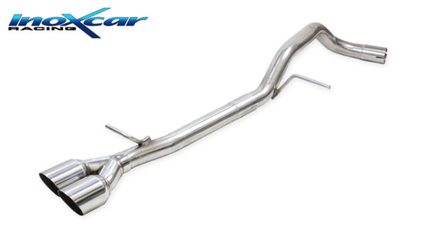 INOX CAR -  POSTERIORE SENZA SILENZIATORE CON USCITA 2X80 RACING AUDI A1 / S1 8X 1.4 TFSI SPORT (185CV) 2011
