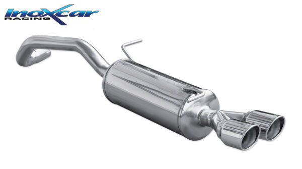 INOX CAR - POSTERIORE SILENZIATO CON USCITA 2 X DIAM.80 X-RACE AUDI A1 / S1 8X 1.4 TFSI (150CV) 2011