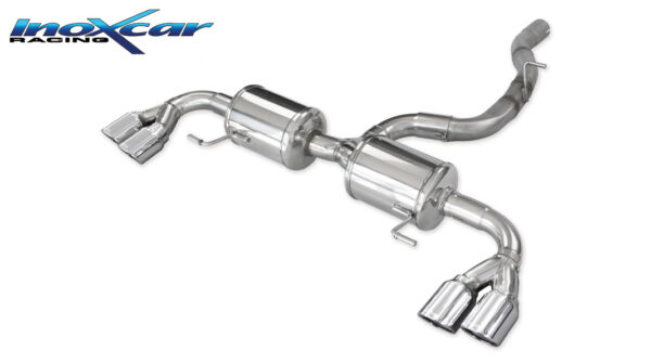 INOX CAR - POSTERIORE CON USCITA 2 X DIAM.80 X-RACE DX+SX AUDI A1 / S1 8X 2.0 TFSI (231cv) QUATTRO SPORTBACK 2014