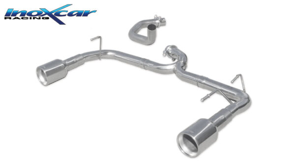 INOX CAR - POSTERIORE SENZA SILENZIATORE CON USCITA DIAM. 102 DX+SX ABARTH 595 1.4 TURBO T-JET (160CV) 2012