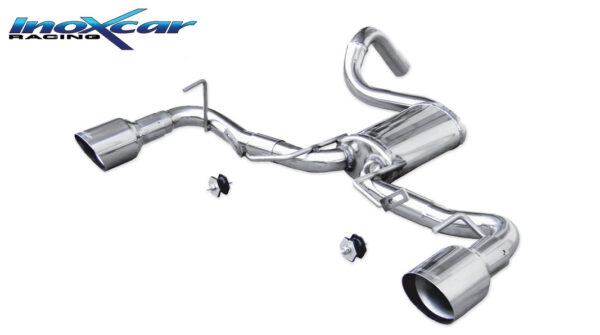 INOX CAR - POSTERIORE LONGITUDINALE CON USCITA DX+SX ABARTH 595 1.4 TURBO T-JET (160CV) 2012
