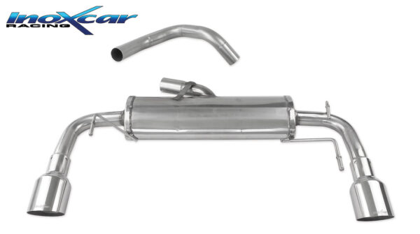 INOX CAR - POSTERIORE CON USCITA DIAM. 102 RACING DX+SX ABARTH 595 1.4 TURBO T-JET (160CV) 2012