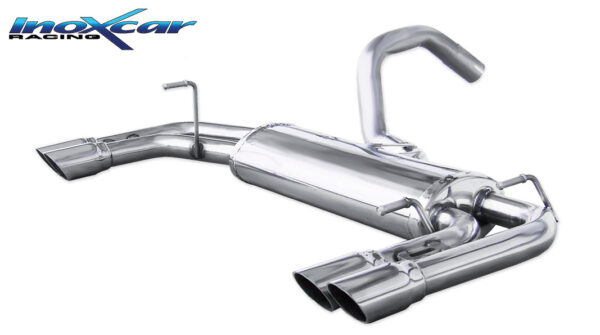 INOX CAR - POSTERIORE CON USCITA 2 X DIAM. 60 DX+SX ABARTH 595 1.4 TURBO T-JET (160CV) 2012