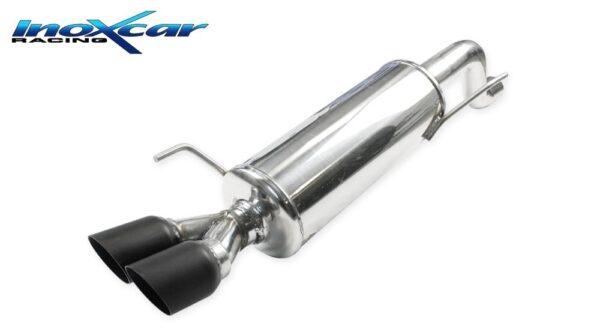INOX CAR - POSTERIORE CON USCITA 2 X DIAM.80 RACING BLACK CERAMIC ABARTH GRANDE PUNTO 1.4 T-JET (155CV) 2007