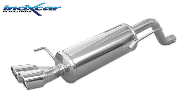 INOX CAR - POSTERIORE CON USCITA 2 X DIAM. 80 X-RACE ABARTH GRANDE PUNTO EVO 1.4 TURBO MULTIAIR (165CV) DIAM. 55