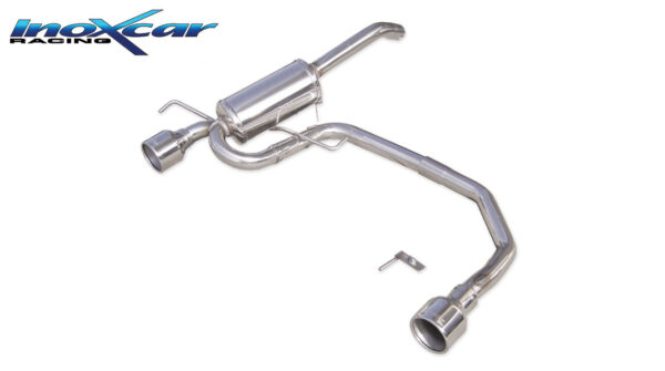 INOX CAR - POSTERIORE DUPLEX CON USCITA SINGOLA DIAM.102 ALFA ROMEO 147 1.9 JTD (115CV-140CV) 2002-2004