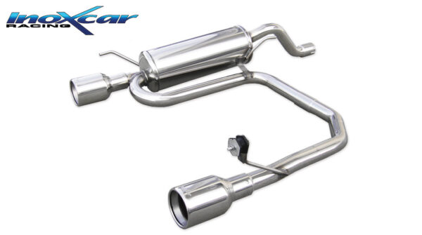 INOX CAR - POSTERIORE DUPLEX CON USCITA DIAM.102 ABARTH GRANDE PUNTO 1.4 T-JET (155CV) 2007