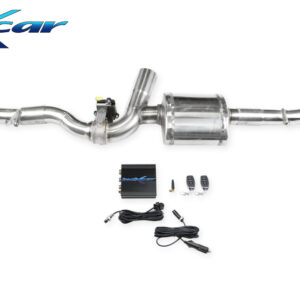 INOX CAR - POSTERIORE CON USCITA DIAM.100 RACING DX+SX + VALVOLA CON MOTORINO ELETTRICO + TELECOMANDO ALFA ROMEO 4C 1750 TBI (241CV) COUPÈ