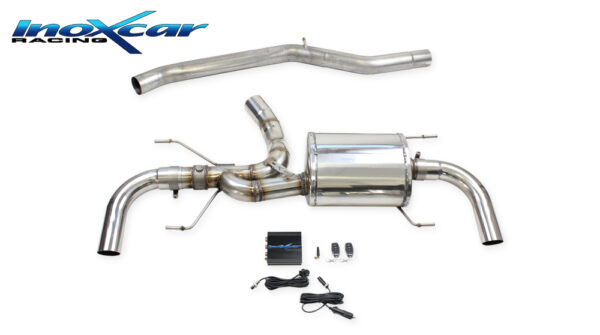INOX CAR - POSTERIORE CON SILENZIATORE DX+SX + VALVOLA CON MOTORINO ELETTRICO + TELECOMANDO ALFA ROMEO GIULIA Q4 VELOCE 2.0 TURBO (280CV) 2016