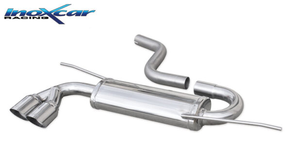 INOX CAR - POSTERIORE CON USCITA 2 X DIAM. 80 RACING AUDI A3 8P 1.9 TDI 105CV 2003