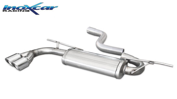 INOX CAR - POSTERIORE CON USCITA 2 X DIAM. 80 X-RACE AUDI A3 8V SPORTBACK 1.8 TFSI 180CV 2WD 2013