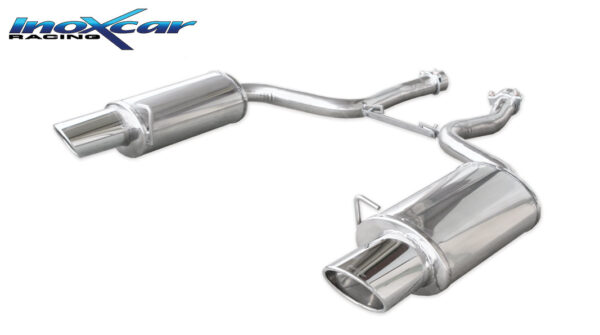 INOX CAR - POSTERIORE CON USCITA DX+SX OVALE AUDI RS4 B7 4.2 V8 420CV 2006