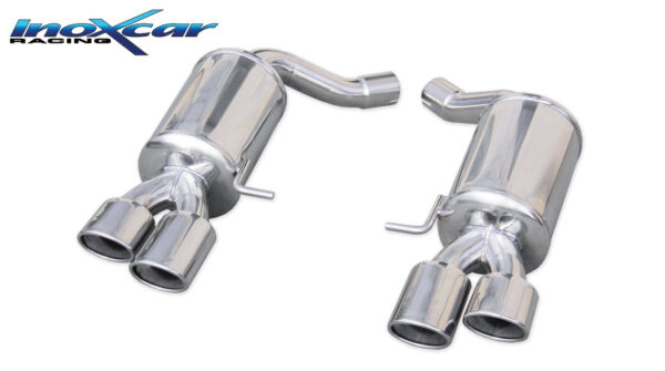 INOX CAR - POSTERIORE CON USCITA DX+SX 2 X OVALE AUDI S4 B8 AVANT 3.0 TFSI 333CV 2009