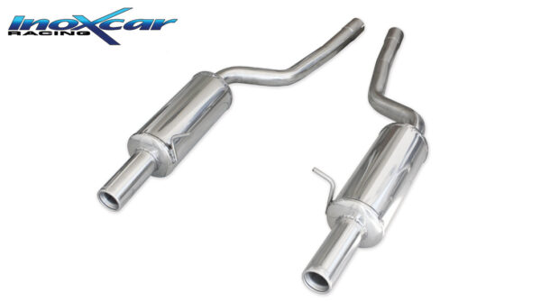 INOX CAR -  POSTERIORE CON USCITA SINGOLA DIAM.80 DX+SX AUDI RS6 C5 4.2L V8 450CV 02-04