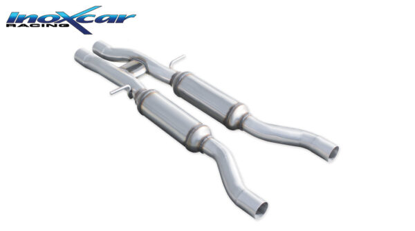 INOX CAR - TUBO CENTRALE CON SILENZIATORE AUDI RS6 C6 5.0L V10 BITURBO 580CV 2008-2010