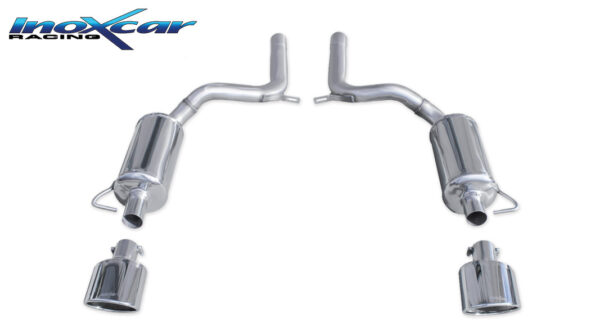 INOX CAR - POSTERIORE CON USCITA SINGOLA OVALE AUDI RS6 C6 5.0L V10 BITURBO 580CV 2008-2010