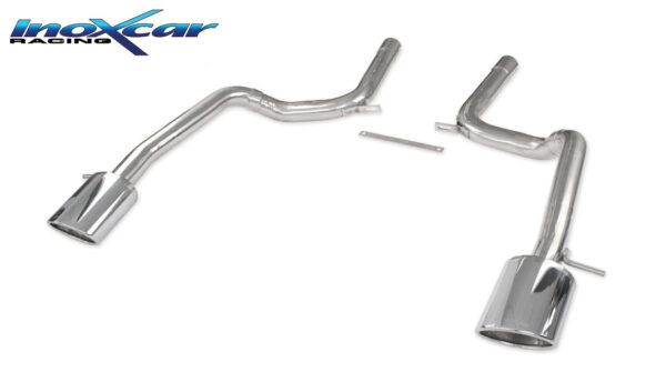 INOX CAR - POSTERIORE SENZA SILENZIATORE CON USCITA SINGOLA OVALE AUDI RS6 C6 5.0L V10 BITURBO 580CV 2008-2010
