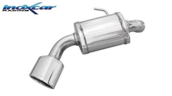 INOX CAR - POSTERIORE CON USCITA SINGOLA OVALE OBLIQUO BMW SERIE 1 E87 120D 163CV 2004