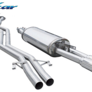 INOX CAR - TUBO SOSTITUZIONE CATALIZZATORE + TUBO CENTRALE DIRETTA + POSTERIORE CON USCITA 2X DIAM. 70 RACING BMW M3 E30 92