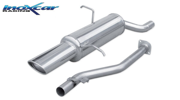 INOX CAR - POSTERIORE CON USCITA SINGOLA OVALE BMW SERIE 3 E36 318TI COMPACT 140CV 94-01