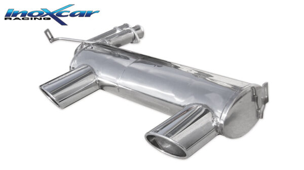 INOX CAR - POSTERIORE CON USCITA OVALE OBLIQUO BMW M3 E46 3.2 COUPE 6M 343CV 2001