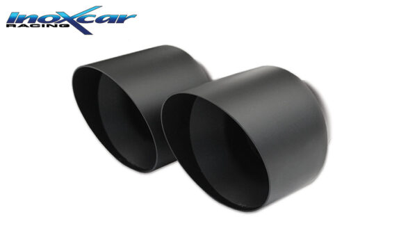 INOX CAR - POSTERIORE CON USCITA CENTRALE 2 X DIAM. 114 BLACK HONDA CIVIC TYPE R FK8 2.0I (320CV) 2017