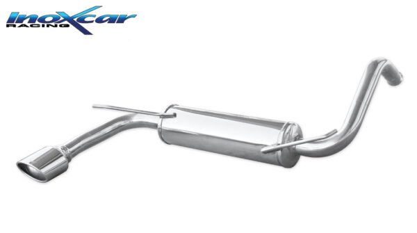 INOX CAR - POSTERIORE CON USCITA SINGOLA OVALE CITROEN C1 1.0 68CV 2005