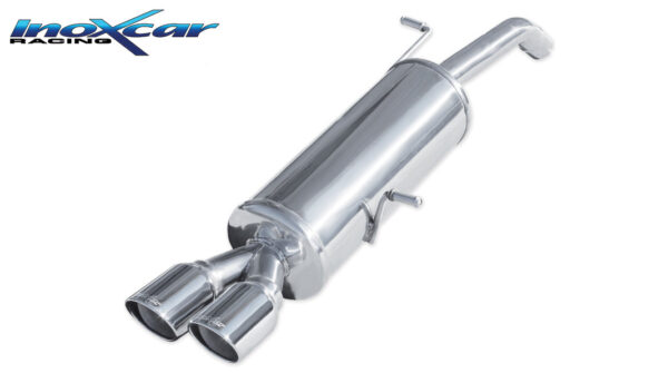 INOX CAR - POSTERIORE CON USCITA 2X DIAM. 80 X-RACE CITROEN DS3 1.6 16V TURBO 155CV 2010
