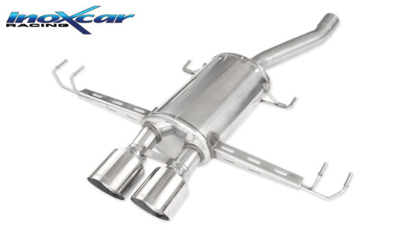 INOX CAR - POSTERIORE CON USCITA CENTRALE 2 X DIAM. 114 RACING HONDA CIVIC TYPE R FK8 2.0I (320CV) 2017