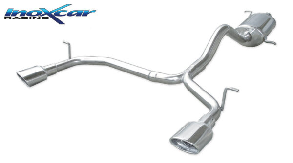 INOX CAR - POSTERIORE DUPLEX CON USCITA OVALE MERCEDES CLASSE M W163 ML 270 CDI 163CV 1999