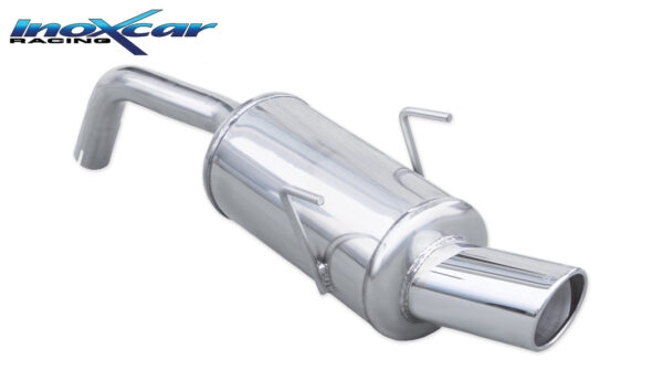 INOX CAR - POSTERIORE CON USCITA SINGOLA DIAM. 90 X-RACE FIAT PANDA 1.4 16V 100HP 100CV 2006