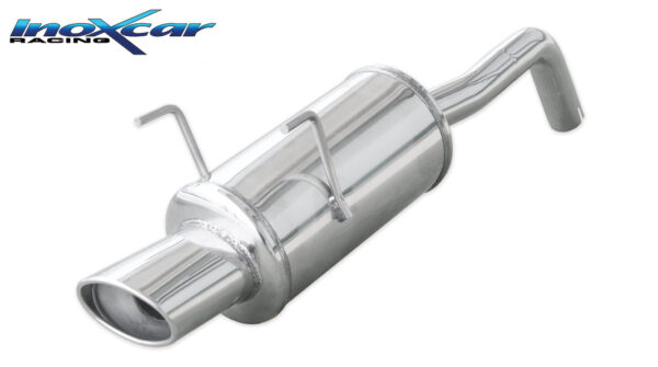 INOX CAR - POSTERIORE CON USCITA SINGOLA OVALE FIAT PANDA 1.4 16V 100HP 100CV 2006