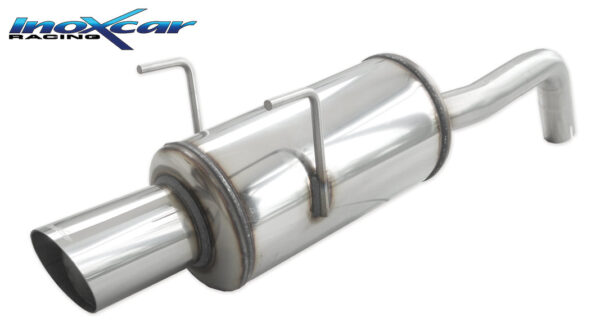 INOX CAR - POSTERIORE CON USCITA SINGOLA DIAM. 90 RALLY FIAT PANDA 1.4 16V 100HP 100CV 2006