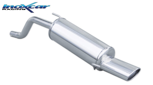 INOX CAR - POSTERIORE CON USCITA SINGOLA OVALE FIAT GRANDE PUNTO 199 1.2 65CV 2006