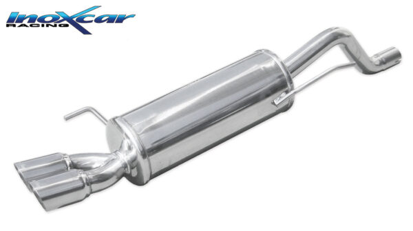 INOX CAR - POSTERIORE CON USCITA 2 X DIAM. 70 RACING FIAT GRANDE PUNTO 199 1.4 TURBO T-JET 120CV