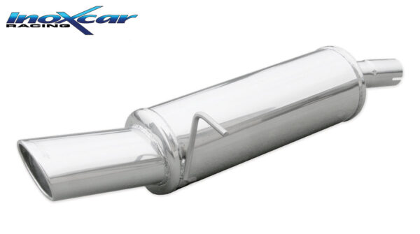 INOX CAR - POSTERIORE CON USCITA SINGOLA OVALE FORD FIESTA MK5 1.4 TDCI 68CV 2002