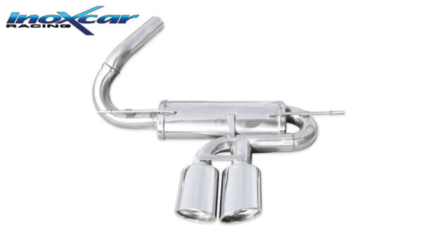 INOX CAR - POSTERIORE CON USCITA 2 X 120x80 OBLIQUO FORD FOCUS MK3 2.0T ST 250CV 2012